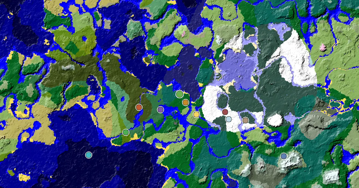 Taiga Seed With a Trial Chamber by Spawn — biome and structure map