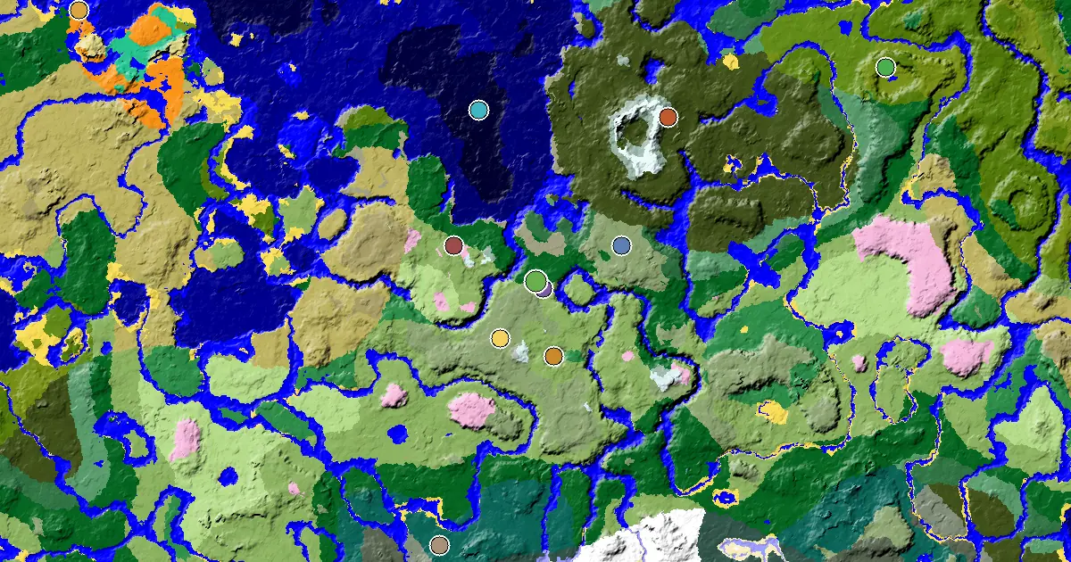 Forest Spawn — a Mansion Within Reach — biome and structure map