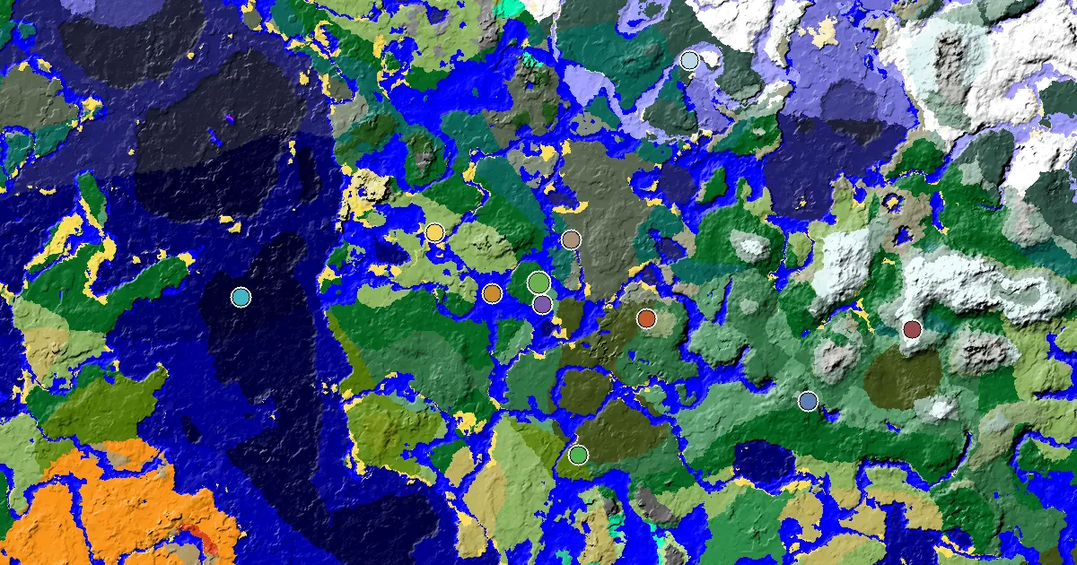 Minecraft Forest Seed: a Mansion Within Reach — biome and structure map