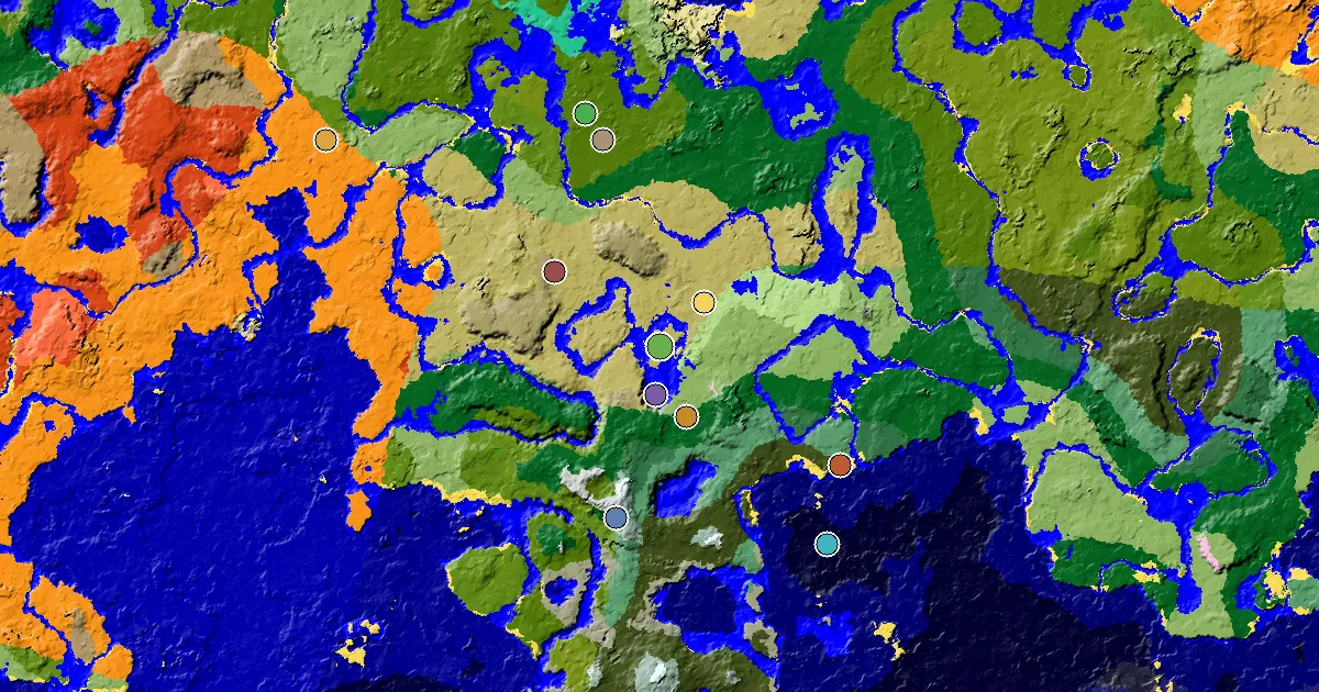 Savanna Spawn — a Mansion Within Reach — biome and structure map