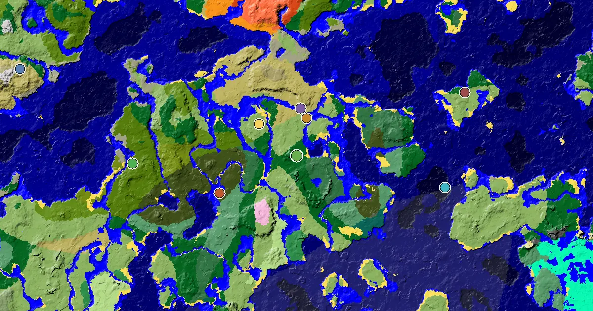 Forest Seed With a Mansion Within Reach — biome and structure map