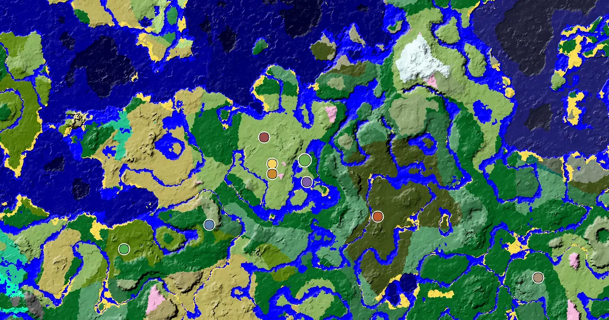 Forest Spawn — a Mansion Within Reach — biome and structure map