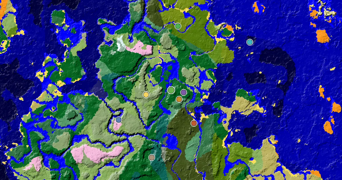 Forest Spawn — a Mansion Within Reach — biome and structure map