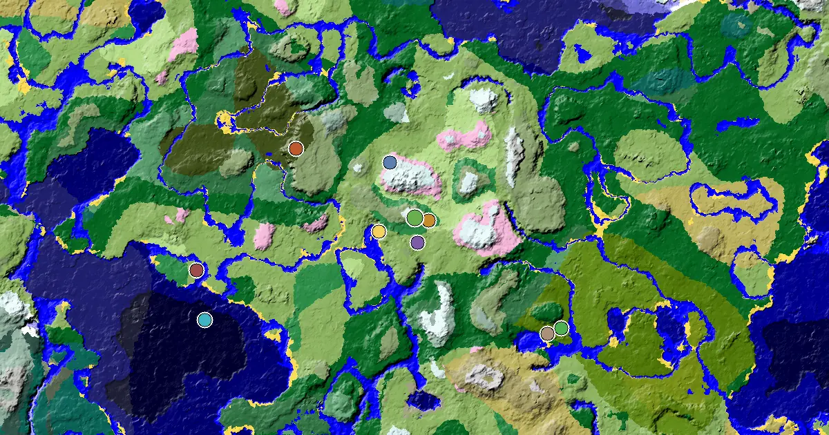 Dripstone Caves Seed With an Ancient City Under Spawn — biome and structure map