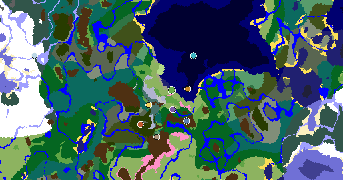 Plains Seed With a Mansion Within Reach — biome and structure map