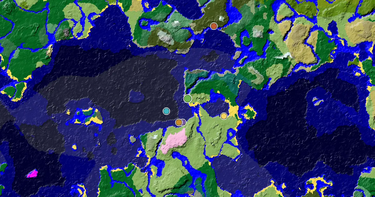 Plains Spawn — a Mansion Within Reach — biome and structure map around spawn