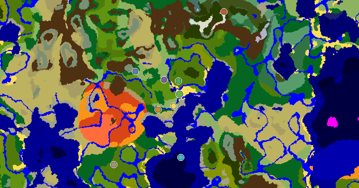 Minecraft Sparse Jungle Seed: a Village Beside Spawn — biome and structure map
