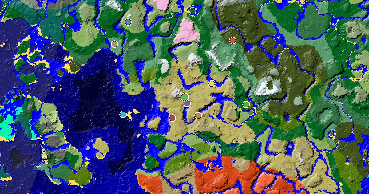 a Mansion Within Reach Near a Savanna Spawn — biome and structure map