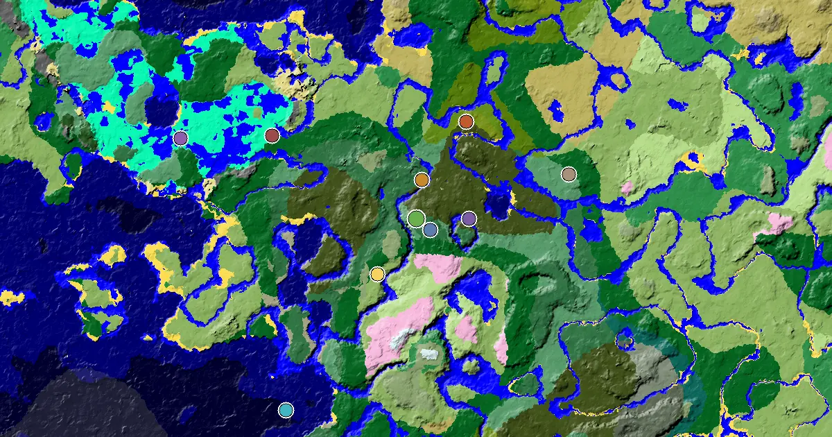 an Ancient City Under Spawn Near a Birch Forest Spawn — biome and structure map