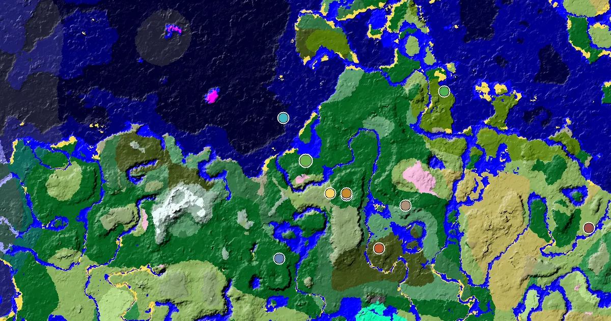 Forest Spawn — a Mansion Within Reach — biome and structure map
