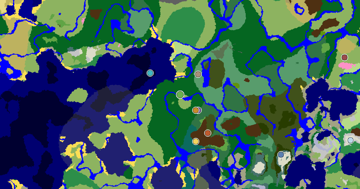 a Mansion Within Reach Near a Forest Spawn — biome and structure map