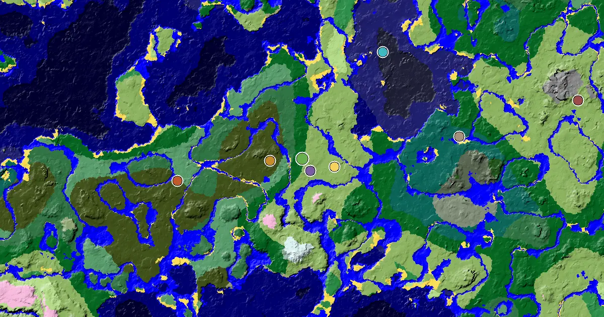 Forest Spawn — a Mansion Within Reach — biome and structure map