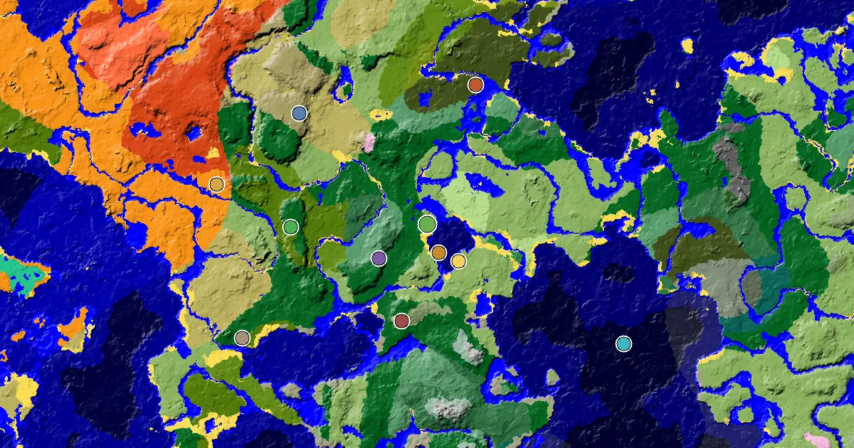 Forest Seed With a Mansion Within Reach — biome and structure map
