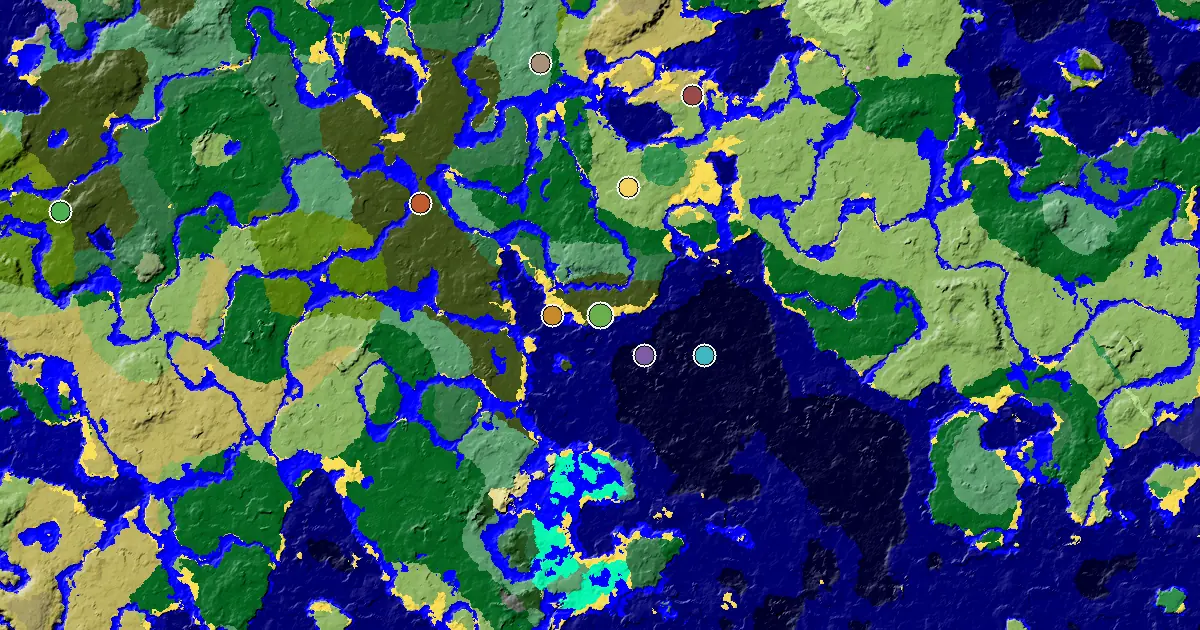 Dark Forest Spawn — a Mansion Within Reach — biome and structure map