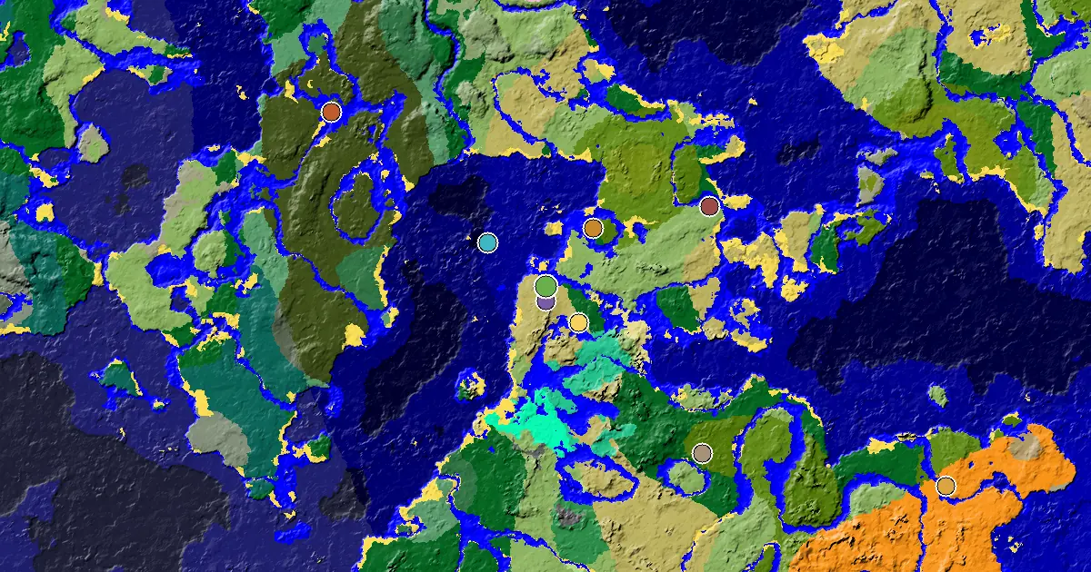 Minecraft Savanna Seed: a Village Close to Spawn — biome and structure map