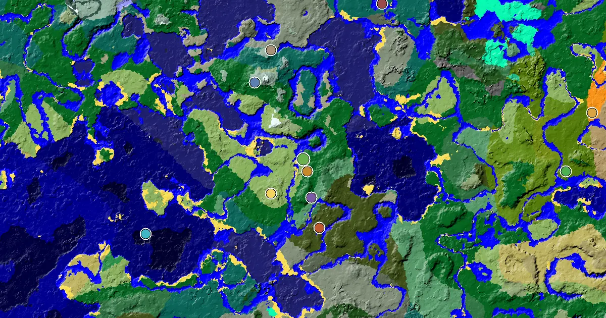 Forest Seed With a Trial Chamber by Spawn — biome and structure map