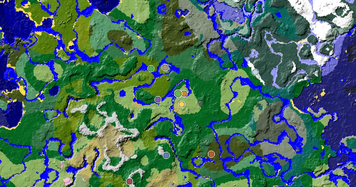 a Trial Chamber by Spawn Near a Forest Spawn — biome and structure map
