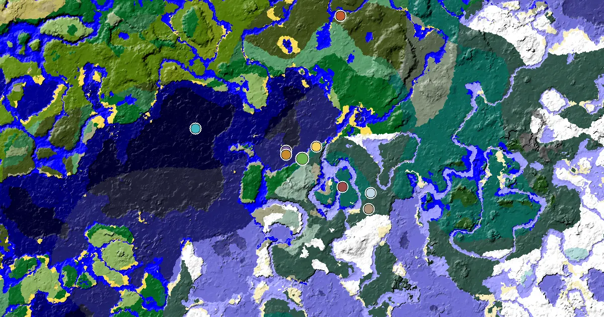 Stony Shore Seed With a Trial Chamber by Spawn — biome and structure map