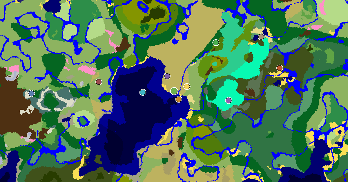 Minecraft Savanna Seed: a Trial Chamber by Spawn — biome and structure map