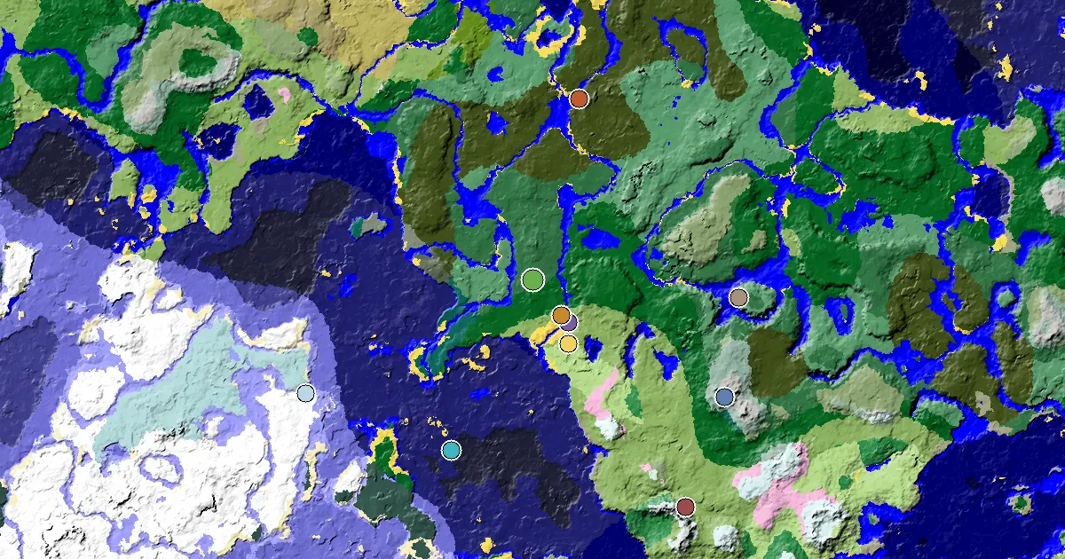 a Mansion Within Reach Near a Birch Forest Spawn — biome and structure map