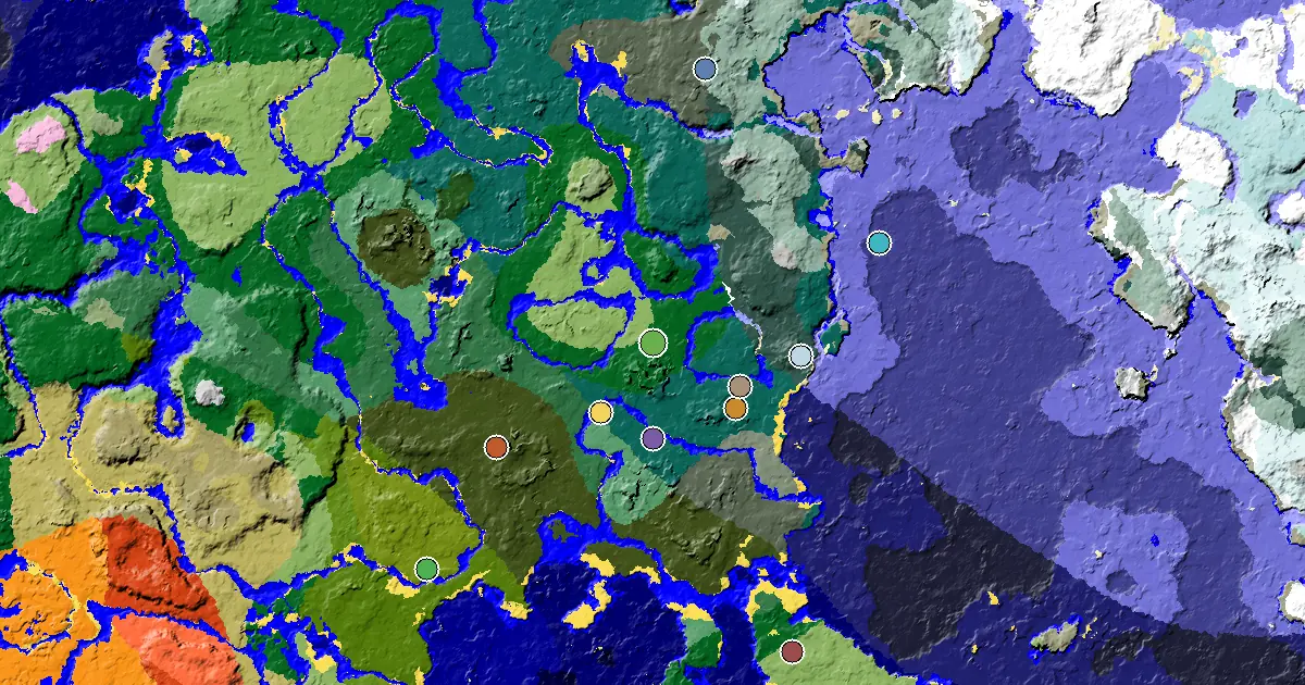 Forest Seed With a Mansion Within Reach — biome and structure map