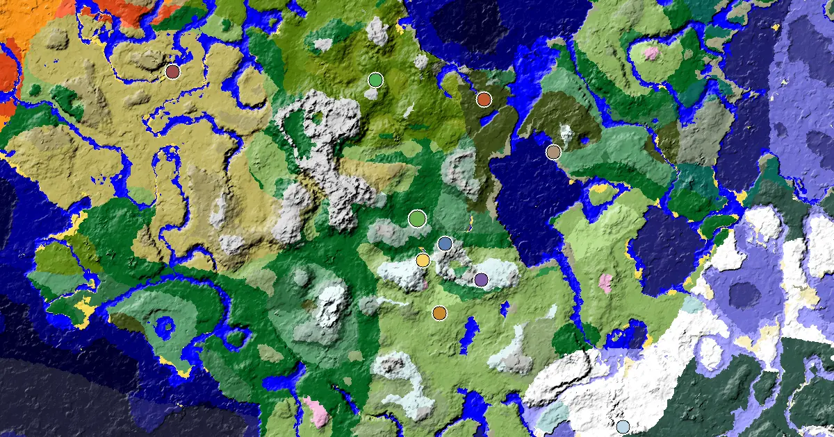 Minecraft Forest Seed: an Ancient City Under Spawn — biome and structure map