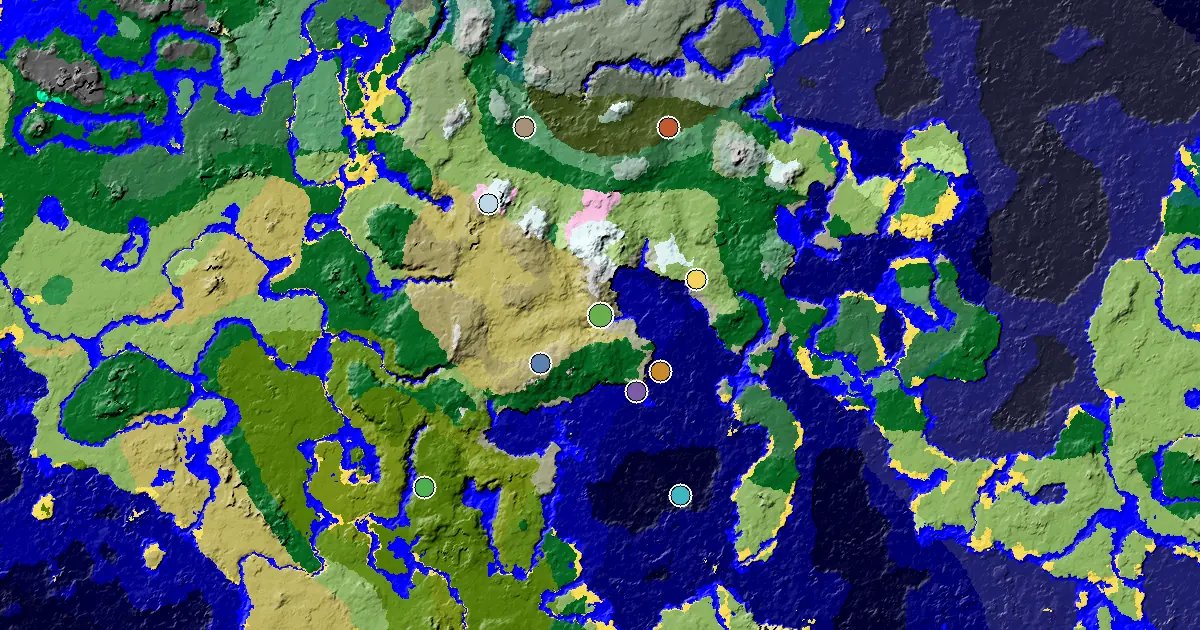 Minecraft Savanna Seed: an Ancient City Under Spawn — biome and structure map