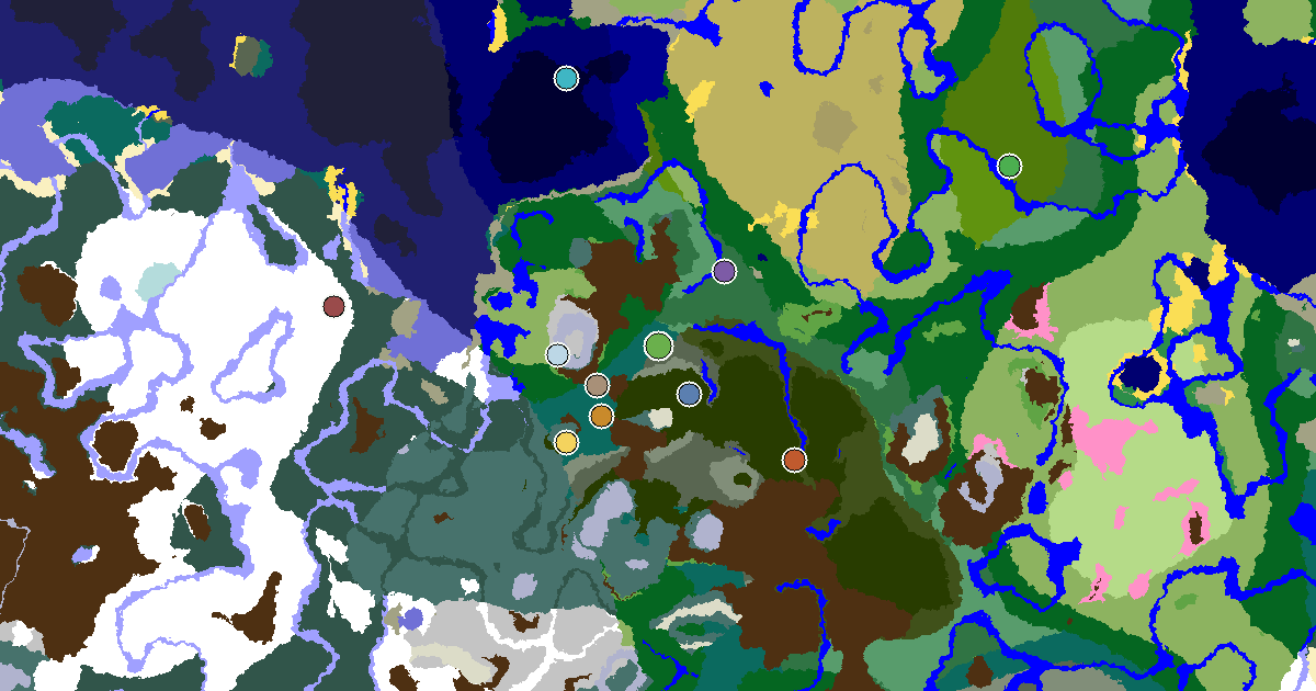 an Ancient City Under Spawn Near a Taiga Spawn — biome and structure map around spawn