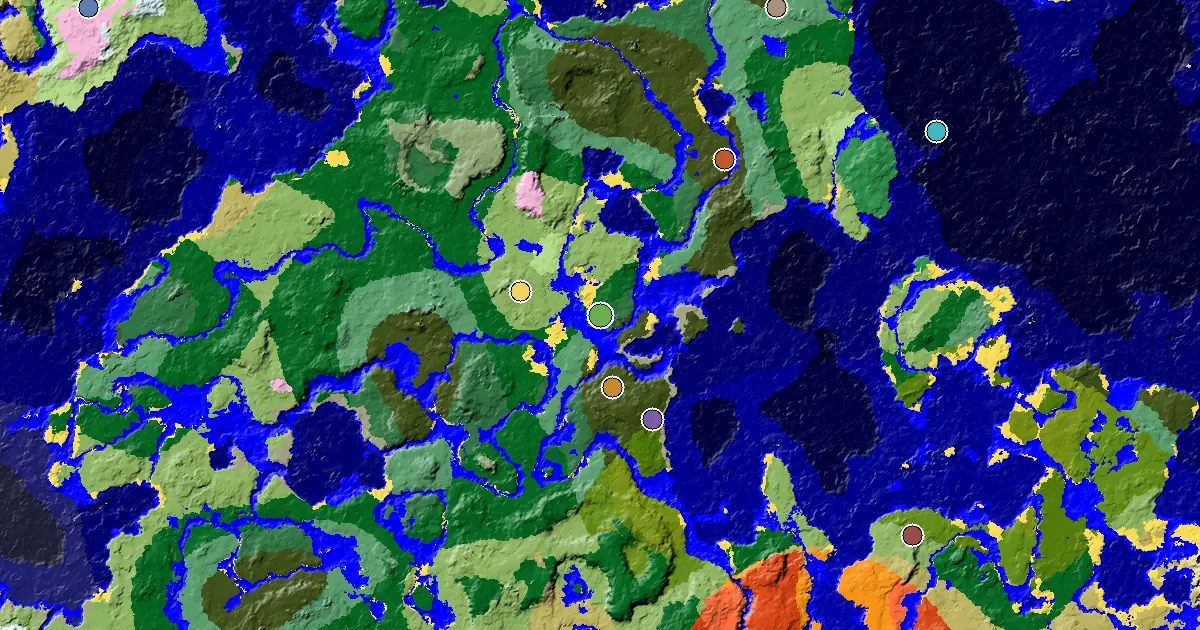 Forest Spawn — a Mansion Within Reach — biome and structure map