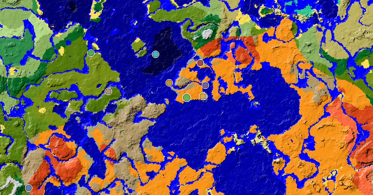 a Desert Temple Steps Away Near a Desert Spawn — biome and structure map