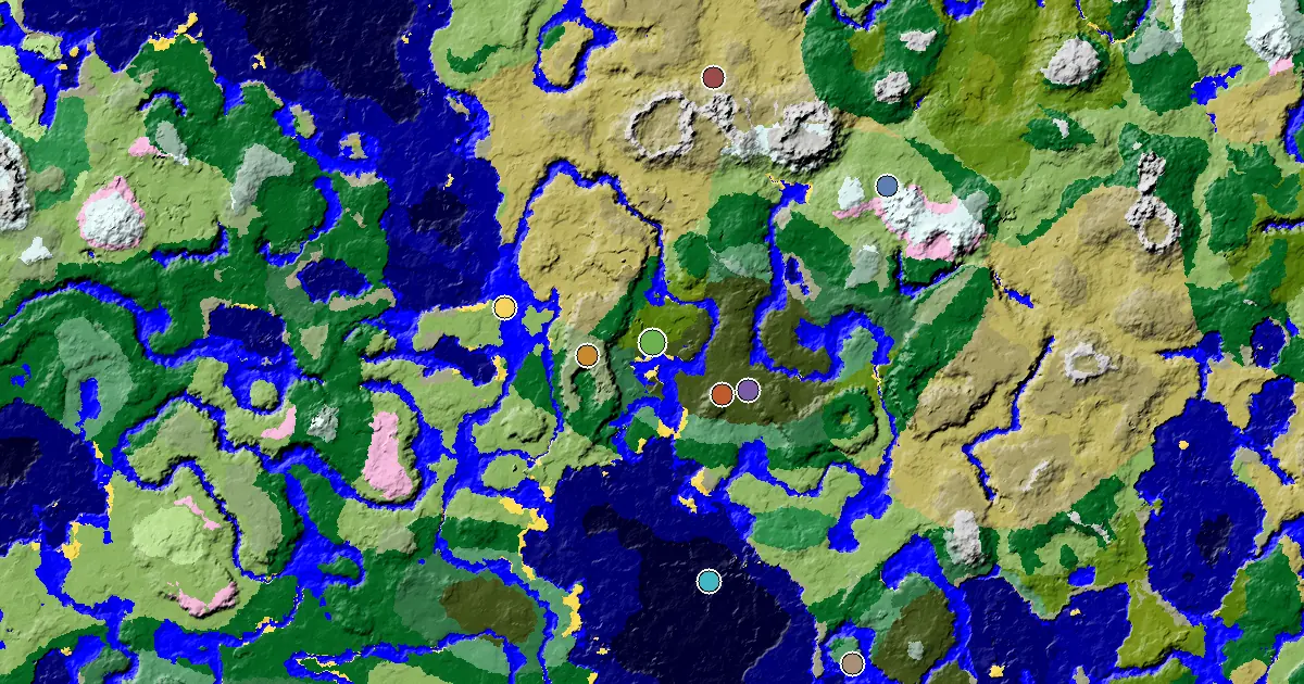 Minecraft Jungle Seed: a Woodland Mansion Nearby — biome and structure map