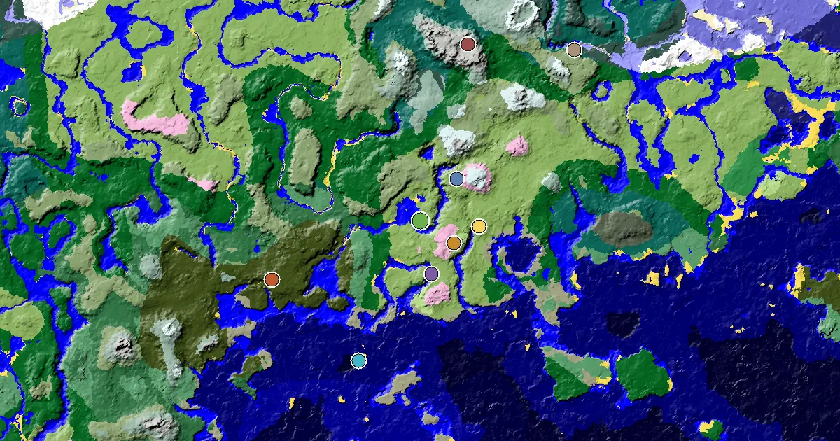 Plains Seed With an Ancient City Under Spawn — biome and structure map