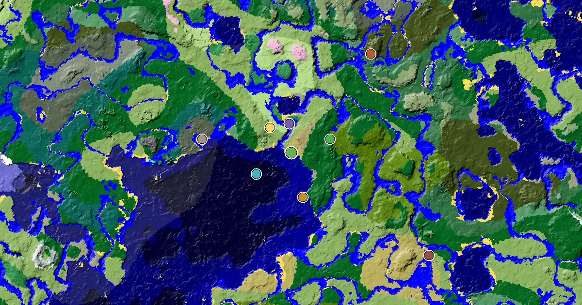 Minecraft Savanna Seed: a Mansion Within Reach — biome and structure map