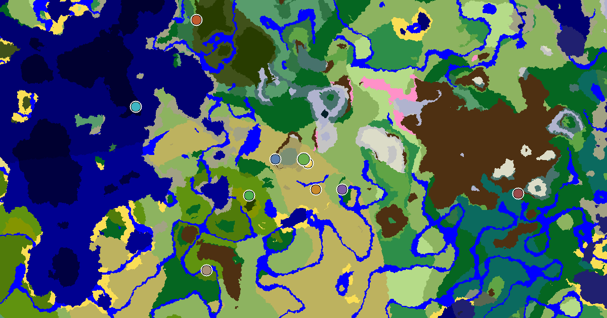 a Village at Spawn Near a Savanna Spawn — biome and structure map