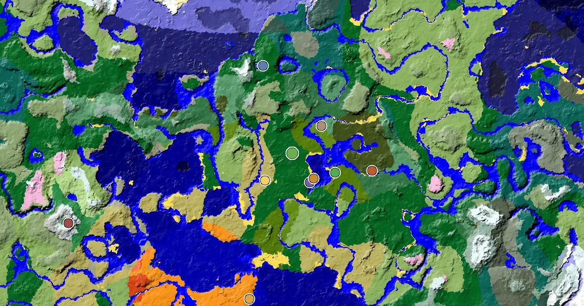 Forest Seed With a Mansion Within Reach — biome and structure map