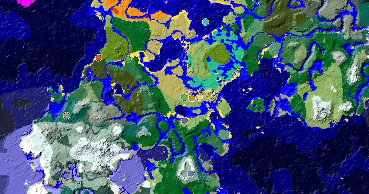 Minecraft Savanna Seed: a Trial Chamber by Spawn — biome and structure map