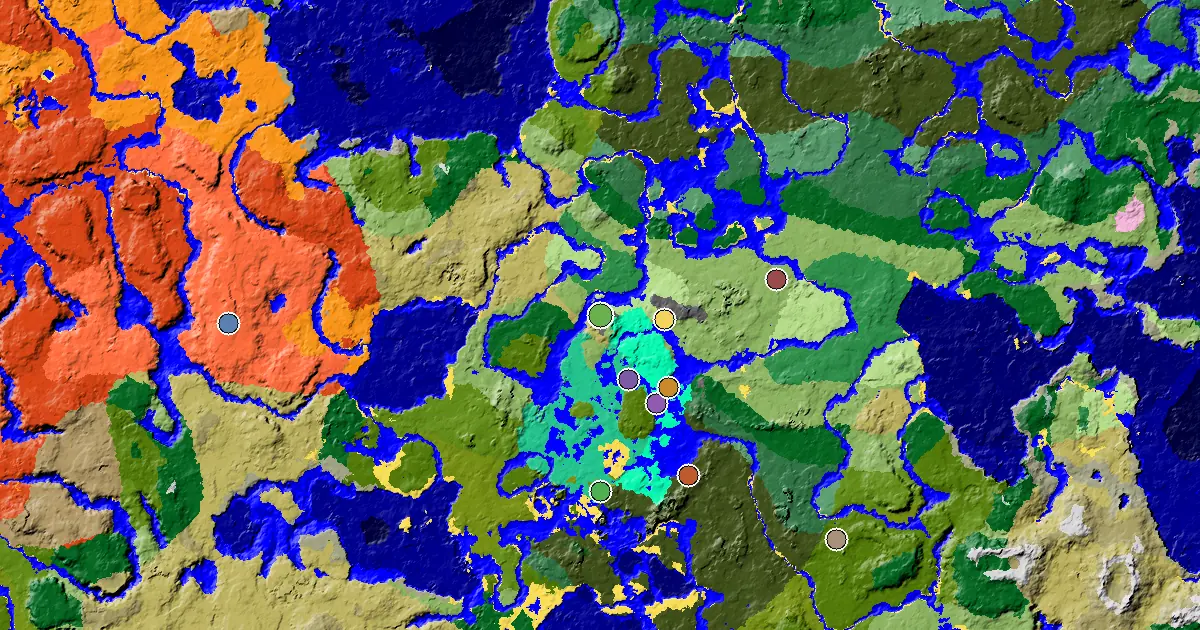 Windswept Hills Seed With a Mansion Within Reach — biome and structure map