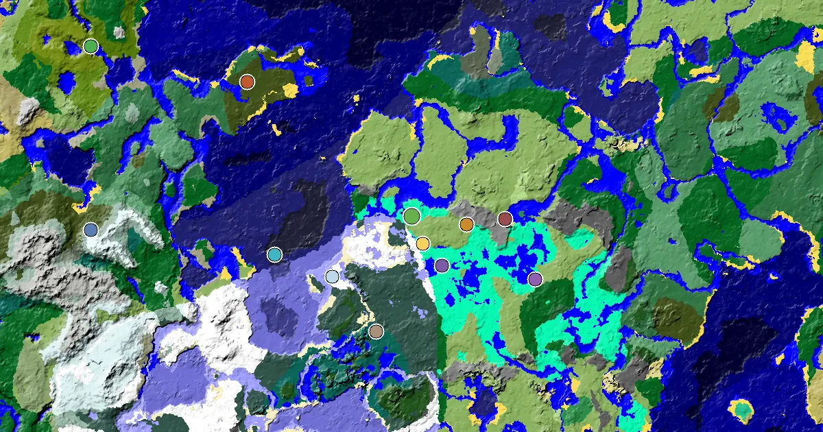 Swamp Seed With a Village Beside Spawn — biome and structure map