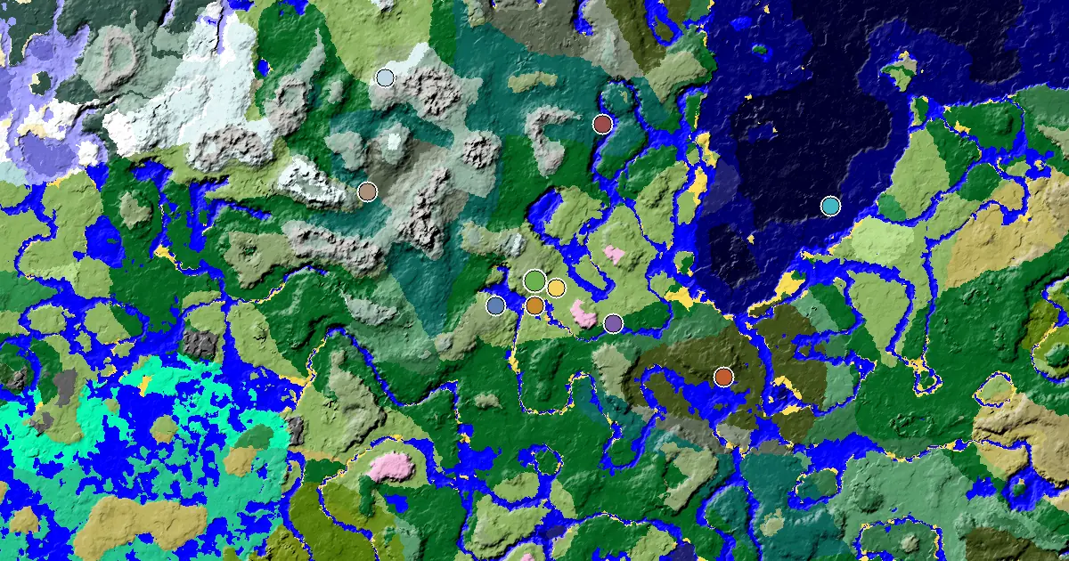 Minecraft Dripstone Caves Seed: an Ancient City Under Spawn — biome and structure map