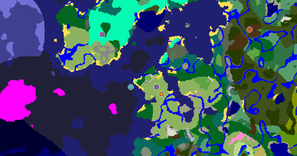 Minecraft Plains Seed: a Village at Spawn — biome and structure map