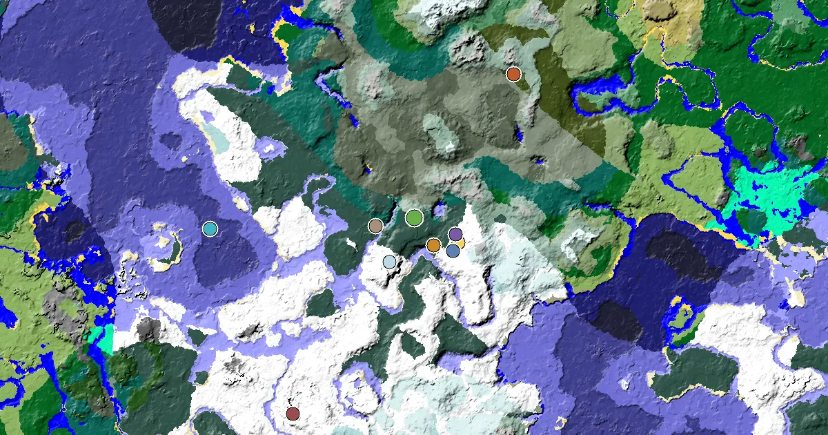 Dripstone Caves Seed With an Ancient City Under Spawn — biome and structure map