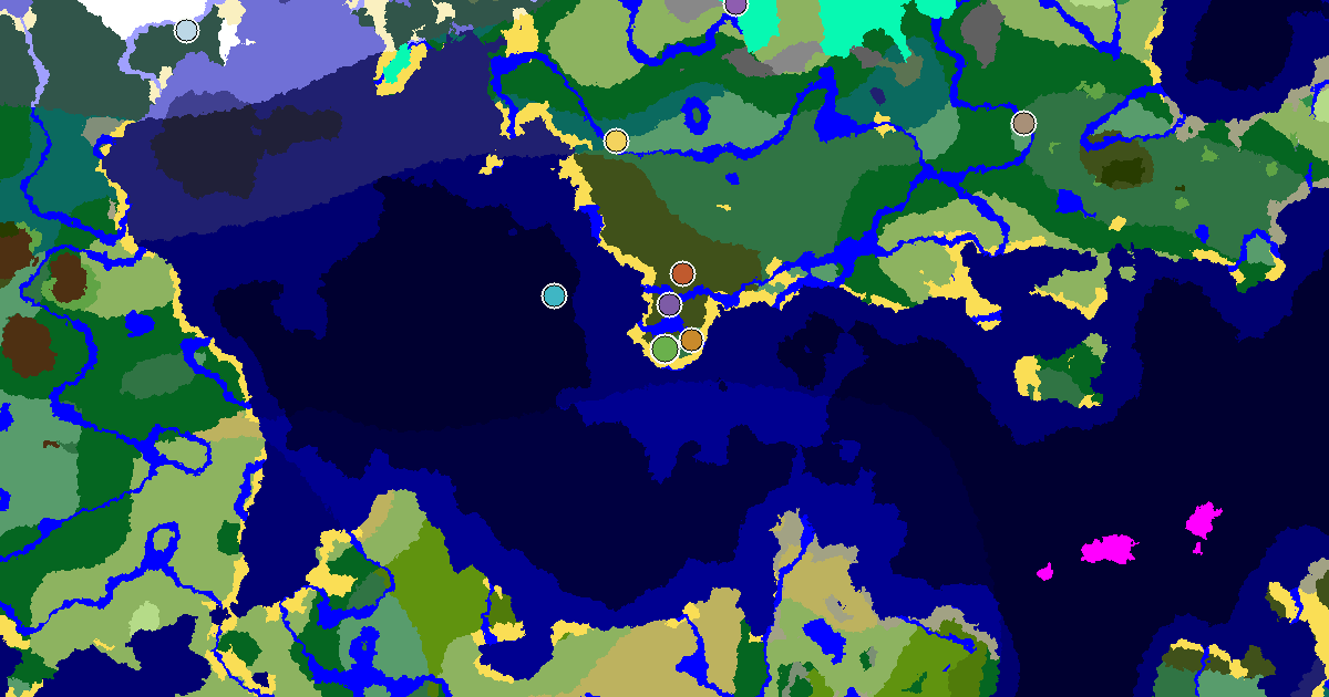 Birch Forest Seed With a Woodland Mansion Nearby — biome and structure map