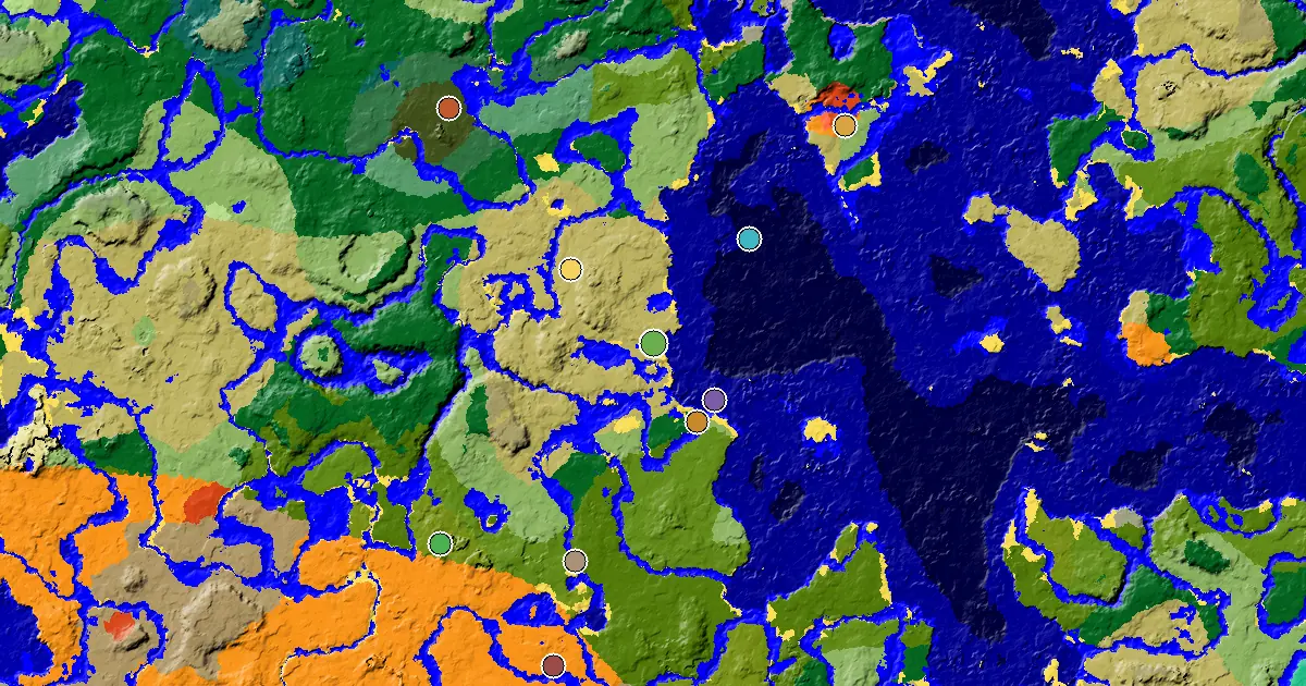 Savanna Seed With a Mansion Within Reach — biome and structure map