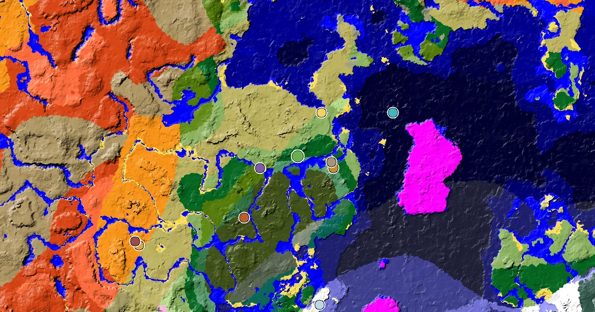 Forest Spawn — a Mansion Within Reach — biome and structure map