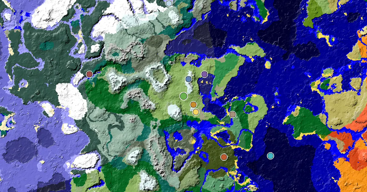Plains Spawn — an Ancient City Under Spawn — biome and structure map around spawn