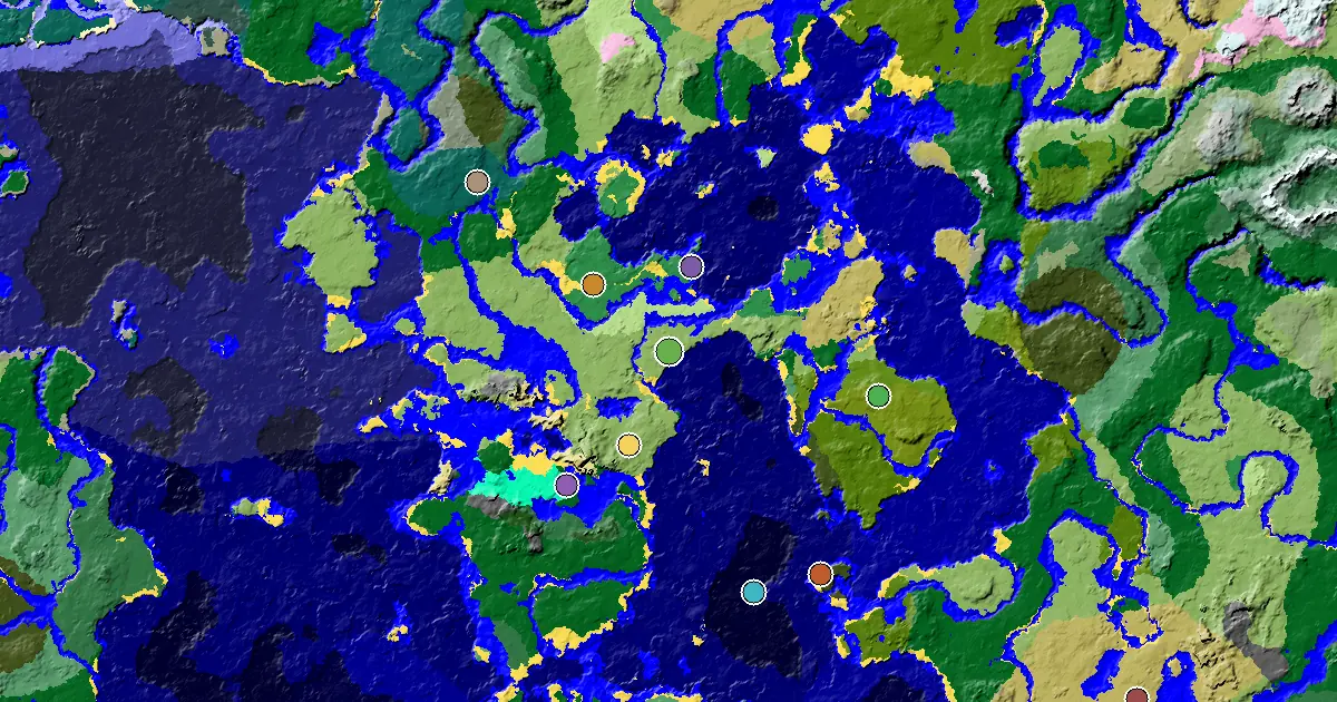 Minecraft Plains Seed: a Mansion Within Reach — biome and structure map