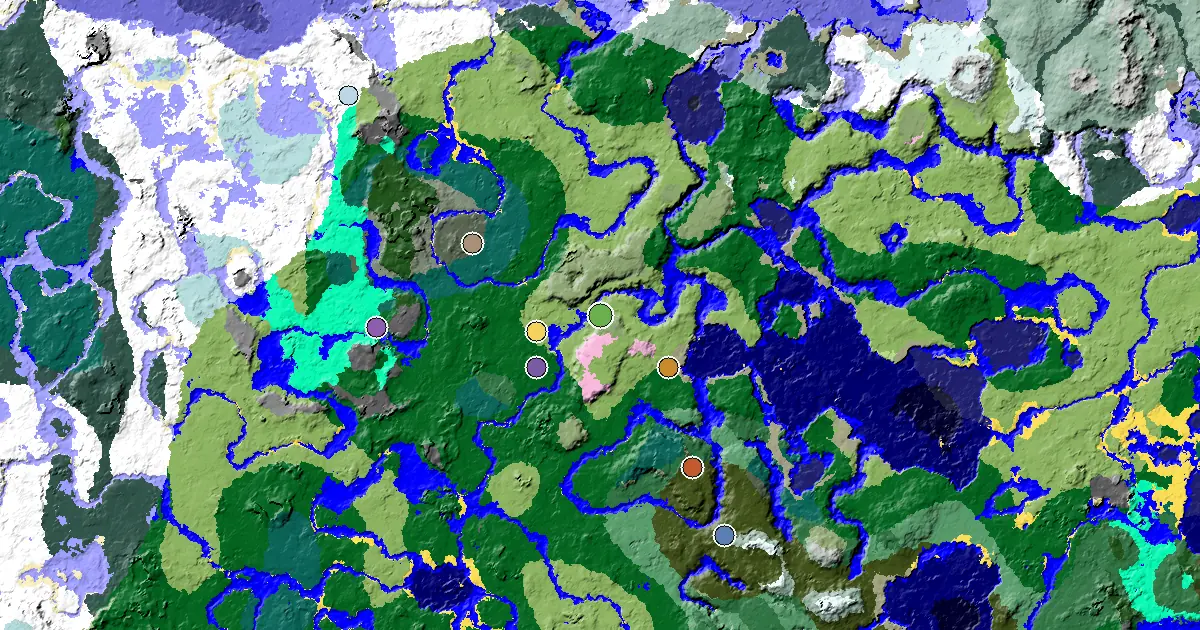 Minecraft Plains Seed: a Mansion Within Reach — biome and structure map