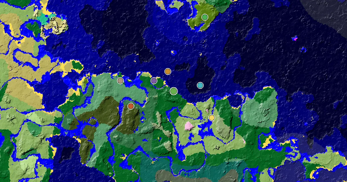 Minecraft Forest Seed: a Mansion Within Reach — biome and structure map