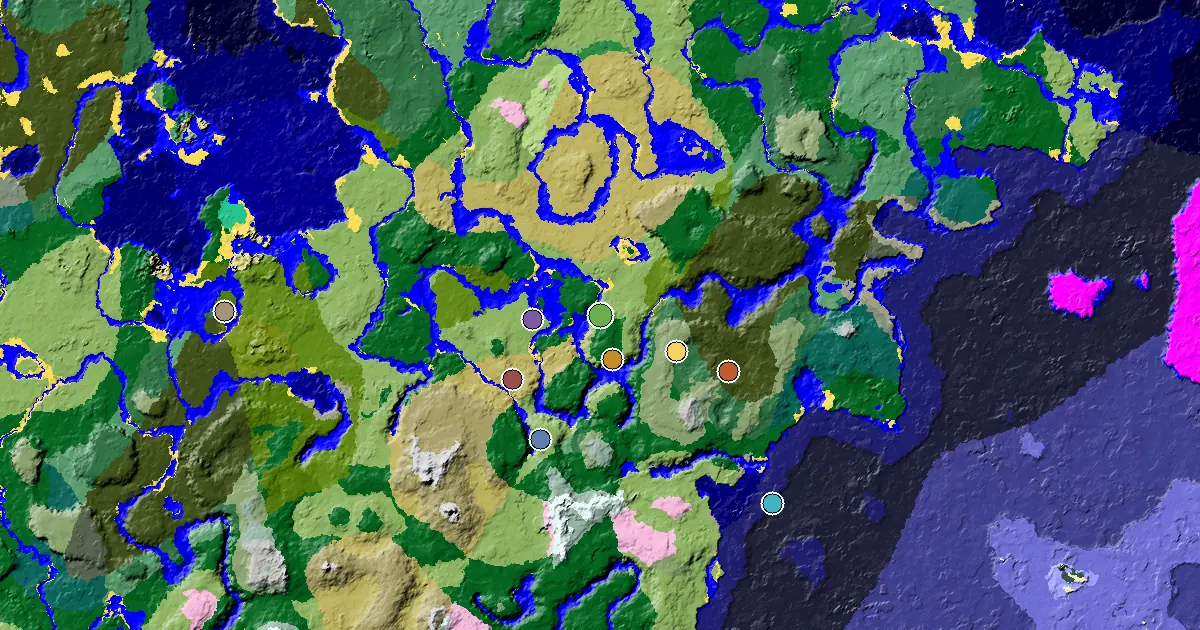 Dripstone Caves Spawn — a Mansion Within Reach — biome and structure map