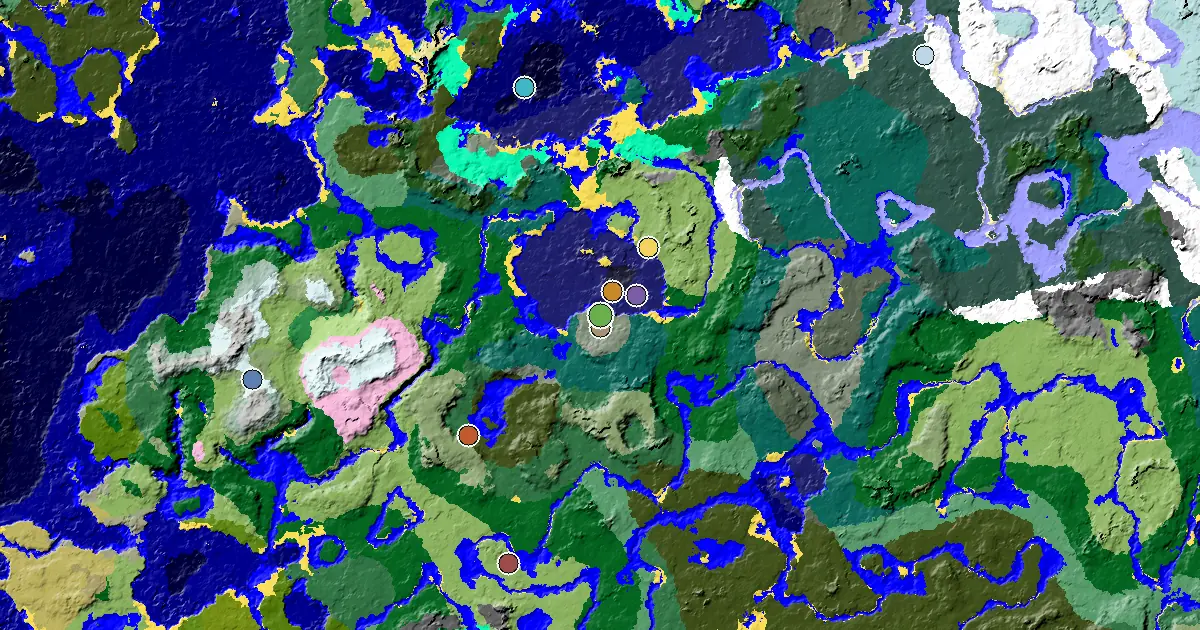 Old Growth Spruce Taiga Seed With a Trial Chamber by Spawn — biome and structure map